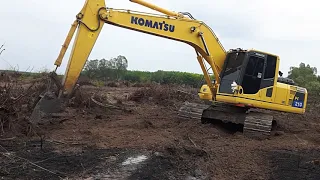 รีวิว  เอ็มซิโร่ ทำบุ้งกี๋เอง komatsu pc200-8 mo top excavator EP.4671