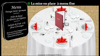 La mise en place au restaurant (cas de menu fixe) part 1