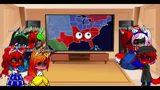 Countryfurries (Kingdom Universe/Latin amerca + USA) react to: Over simplified: American Civil war