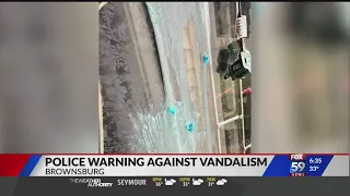 Brownsburg Police warn paintball vandalism is a crime after recent incidents