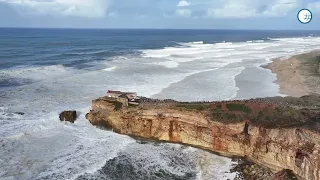 Nazaré: Ondas gigantes ao largo da costa de Portugal