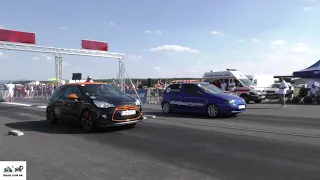 Fiat Punto GT Turbo vs Citroen DS3 Drag race 🚦🚗💥💨💥💨 1/8 mile  4K UHD