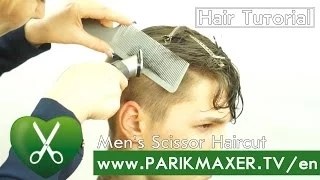 Men`s Scissor Haircut parikmaxer tv english version