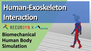 Simulation using biomechanical human body models in RecurDyn - Exoskeleton