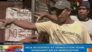 NTG: Mga residente at demolition team, nagkainitan sa demolisyon sa Payatas, QC
