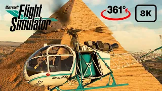 MSFS [8K|360°] - Giza Pyramid Complex (Sud-Aviation SA315B Lama by Taog's Hangar)