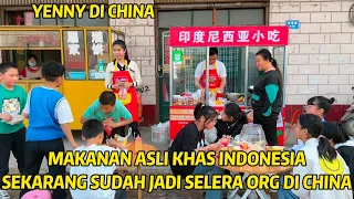 TIDAK DI SANGKA MAKANAN INDONESIA SEKARANG SUDAH JADI SELERA ORANG DI DESA CHINA LOKAL,LARIS MANIS!