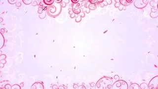 4K White & Pink Floral & Leaves Frame Background UHD Animation AA VFX