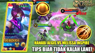 HANABI AEGIS VS MELISSA INSPIRE! TIPS LAWAN MELISSA BIAR TIDAK KALAH LANE - BEST BUILD TERSAKIT