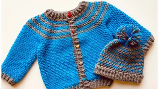Crochet sweater for toddlers, Easy coat or jacket for boys and girls VARIOUS SIZES Crochet for Baby
