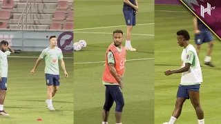 Martinelli and Jesus STAR in EPIC Brazil World Cup training session!