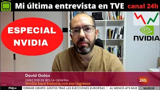 💥Todo sobre los RESULTADOS de NVIDIA y reacción en BOLSA 👉🏽 Entrevista en TVE con David Galán