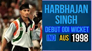 Young Harbhajan Singh Debut ODI Wicket | Sharjah Coca Cola Cup 1998 | Bhajji vs Ponting | #Shorts