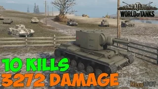 World of Tanks | KV-2  | 10 KILLS | 3272 Damage - Replay Gameplay 1080p 60 fps
