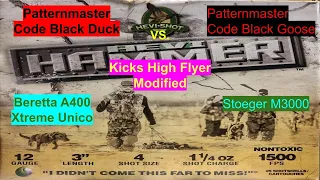 Pattermaster Code Black Duck VS Goose and Kicks High Flyer Modified vs Factory Modified Pattern Test