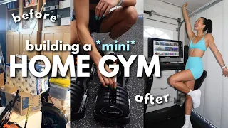 Building a Mini Home Gym ✨ Garage Makeover + Treadmill Review!