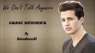 Charlie Puth ft. Selena Gomez - We Don't Talk Anymore Karaoke / Instrumental with lyrics on screen