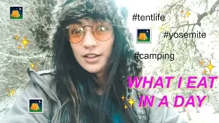 LIVING IN A TENT🌲: Yosemite What I Eat In A Day #1 | Hobo Ahle