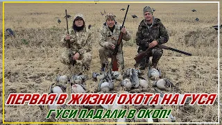 ТЫСЯЧИ ГУСЕЙ САДИЛИСЬ НА ГОЛОВУ. Охота на гуся в Казахстане. Охота на гуся 2022. Сарыколь, Атбасар.