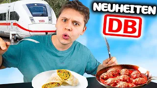 FOODNEUHEITEN DER DEUTSCHEN BAHN TESTEN😮🚈(MEATBALLS,ZIMTSCHNECKE)