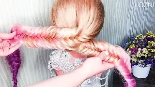 2 Простые и Красивые Прически на НОВЫЙ ГОД На Длинные Волосы. Back to School 2018 Hairstyles