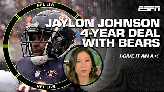 Jaylon Johnson's 4-year deal with the Bears is an A+ TO ME! 👏 | NFL Live