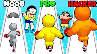 Shinchan and Nobita Upgrading her to Strongest Man🤣😍 || Funny Game