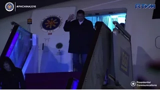 Duterte arrives in China