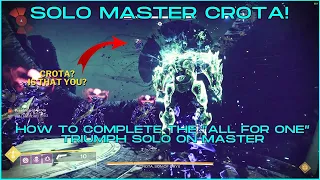 How to Solo Master Crota and complete the All For One Challenge Mode (Finisher Glitch) - Destiny 2