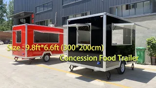 Black 300cm length #concessiontrailer Food Trailer #foodtruck #foodcart #streetfood truck