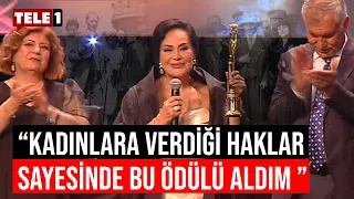 Altın Koza'da ödül alan Türkan Şoray Atatürk'ü minnetle andı: Bir Cumhuriyet kadını olarak...