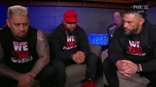 Roman Reigns Jimmy Uso & Solo Sikoa Backstage Segment - WWE Smackdown 2/3/23