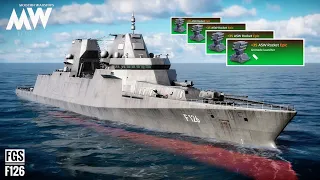 Modern Warships - FGS F126 with 4x ASW Rocket grenade launchers is very delicious