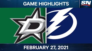 NHL Game Highlights | Stars vs. Lightning - Feb. 27, 2021