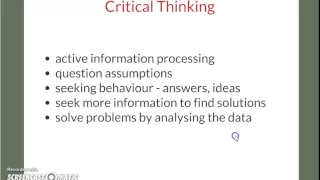 Critical Thinking