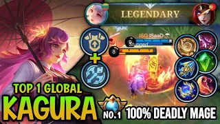 Supreme No.1 Kagura!! Top 1 Global Kagura Best Build & Emblem 2023 - Mobile Legends