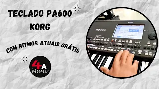 Teclado PA600 Korg Com Ritmos Atuais 2021 - 4A MUSIC