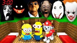 SCARY NEXTBOTS AND JEFF THE KILLER CHASED ME in Minecraft - Gameplay - Coffin Meme Obunga Pennywise