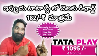 Now #tataplay #recharge is only ₹ 182/- per month,6 Months offer 1095/-₹ #recharge #dthrecharge #dth