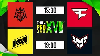 [V ŽIVO] FaZe vs FORZE | NaVi vs Heroic | Četrtfinale | ESL Pro League 17