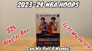 2023-24 NBA Hoops Blaster Box Unboxing Review! Can We Pull Our First Wemby Rookie Card?