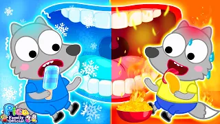 Do You Like Gold  Teeth or White Teeth?The Teeth Get Hurt!🦷|Stop Eating Hot vs Cold Food|Pica family