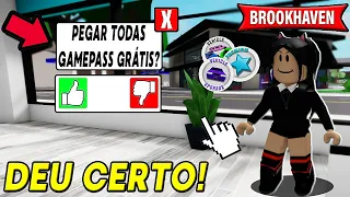 TESTEI o BUG de TODAS GAMEPASS GRÁTIS no Brookhaven RP (ROBLOX) FACECAM