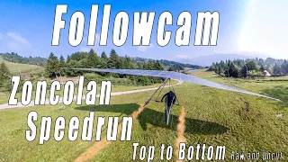 Followcam Zoncolan Speedrun / Top to Bottom / #Hanggliding