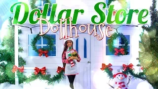 DIY - How to Make: Dollar Store Dollhouse | GIANT Winter Dollhouse for 10 - 12 inch Dolls