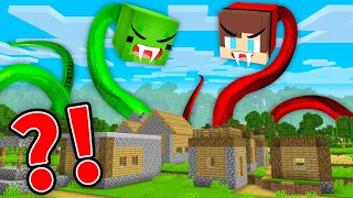 Mikey and JJ SNAKES Attackted The Village in Minecraft (Maizen)