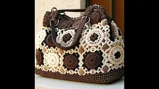 CROCHET KNITTING WOMEN HANDBAGS 👜 COLORS COMBINATION DESIGNS IDEAS - KLMNO ART