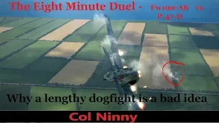 (61) IL-2 How to Dogfight -The Eight  Minute Duel -Fw190 A8 vs P-47-D