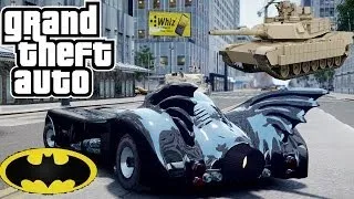 BATMOBILE VS TANK - GTA 4