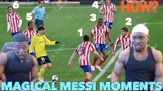 Basketball Fan American Reacts to Lionel Messi Magical Moments | BaffourHD